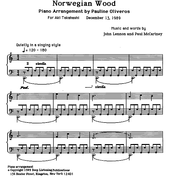 Pauline Oliveros: Norwegian Wood (Score)